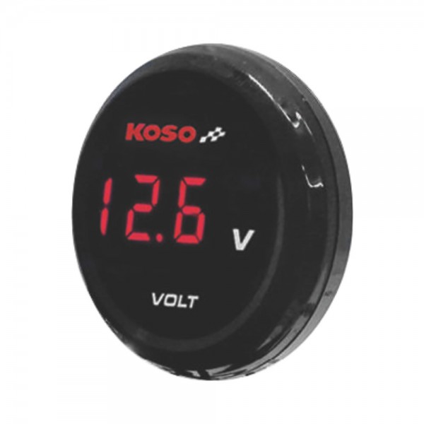 KOSO - Coin Voltmeter Digital Red Display 